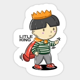 the cute little king Sticker